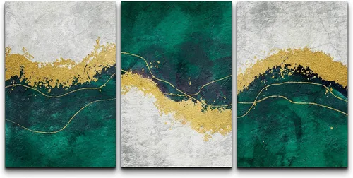 Miniatura 77 de wall26 Lienzo enmarcado para pared, juego de arte con trazos de pintura roja y naranja vibrante, paisaje, formas abstractas, ilustraciones, arte