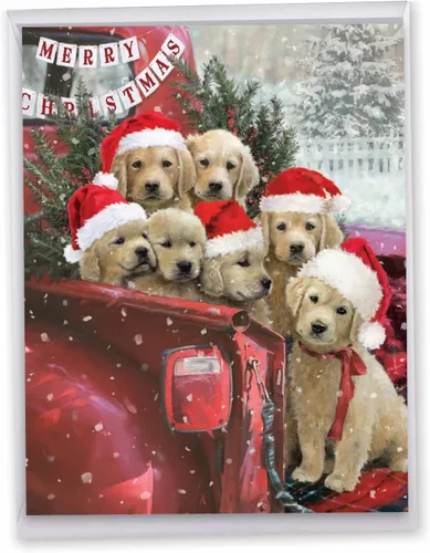 Miniatura 11 de The Best Card Company - Tarjeta de felicitación navideña jumbo divertida (8.5 x 11 pulgadas) - Tarjeta divertida de animales para niños, tarjeta