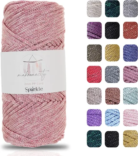 Miniatura 77 de Makromecity, Cordón de macramé de poliéster de 2 mm x 38 m (125 yardas) 2 mm de polipropileno, cordón de macramé para crochet, bolsas de macramé