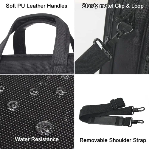 Miniatura 8 de Maletines grandes para hombres bolsa de lona de 15.6 pulgadas 17 pulgadas 19 pulgadas portátil caso trabajo bolsas oficina mensajero