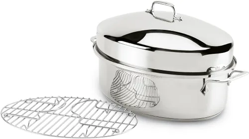 Miniatura 13 de All-Clad Specialty - Asador grande de acero inoxidable con rejilla antiadherente de 13 x 16 pulgadas, apto para horno y asador hasta 500°F, bandeja