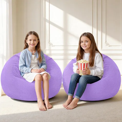 Miniatura 53 de HABUTWAY 2 puf de 2 pies, puf gigante para adolescentes y adultos, puf grandes con relleno de espuma viscoelástica, puf grandes con funda de pana