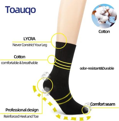 Miniatura 2 de Calcetines casuales de algodón para mujer, paquete de 3 calcetines básicos de color puro, suaves y cómodos