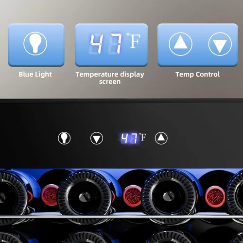 Miniatura 4 de Antarctic Star Refrigerador de vino, refrigerador de vino independiente con temperatura de ajuste (32°F-61°F), mini refrigerador de 4.5 pies cúbicos