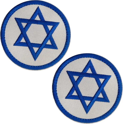Miniatura 13 de Parches bordados de la bandera de Estados Unidos e Israel – Israel Jewish Star of David Flags Tactical Militar Moral Emblema Brazalete Insignias