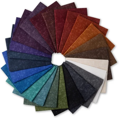 Connecting Threads Blender Collection - Paquete de 24 piezas precortadas de 18 x 22 pulgadas, 100% algodón, paquete de tela de acolchado Fat Quarter