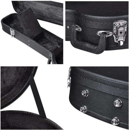 Miniatura 4 de ZeHuoGe Electric Guitar Case For Les Paul Electric Guitar Hard-Shell Case With Lock PU Wood Molded Handle US Delivery (For LP Guitar)