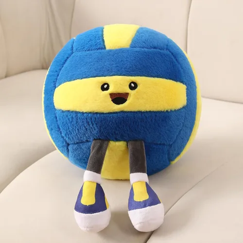 Miniatura 10 de Divertida almohada de felpa de baloncesto con patas – Lindo juguete de animal de peluche para niños y niñas, regalo de almohada decorativa