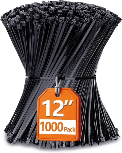 Miniatura 22 de ANOSON - Bridas de varios tamaños (4 + 6 + 8 + 12 pulgadas), paquete de 400 bridas negras, bridas de alambre resistentes a los rayos ultravioletas