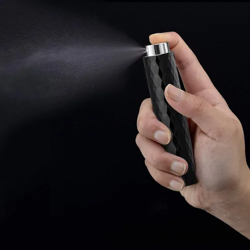 Miniatura 2 de LISAPACK Botella de spray de perfume atomizador 8ML (3 PCS) Dispensador de colonia vacío portátil (negro, plata, rosa)