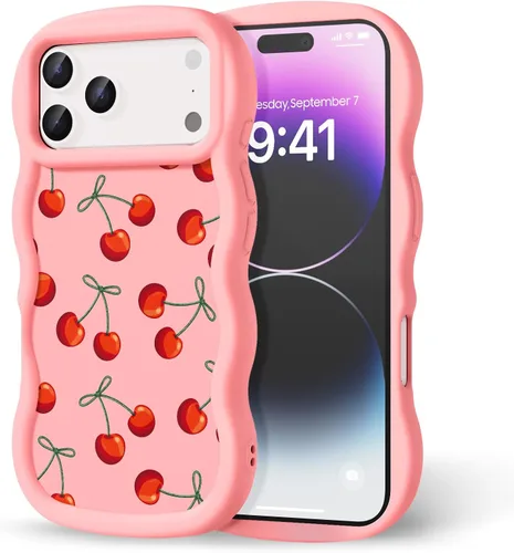 Miniatura 53 de Compatible con iPhone SE/8/7 Funda para Mujeres y Niñas, Marco Ondulado Rizado con Patrón Lindo, Estética Delgada Suave Silicona TPU Parachoques