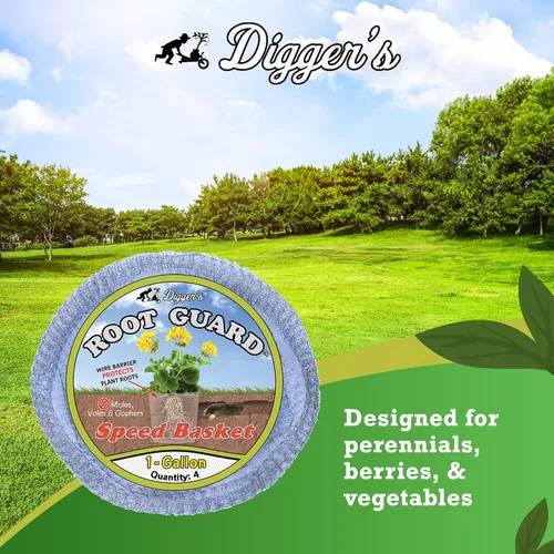 Miniatura 3 de Digger's Cestas de velocidad de protección de raíces de 1 galón para plantas, control Gopher para una plantación eficiente, paquete de 4