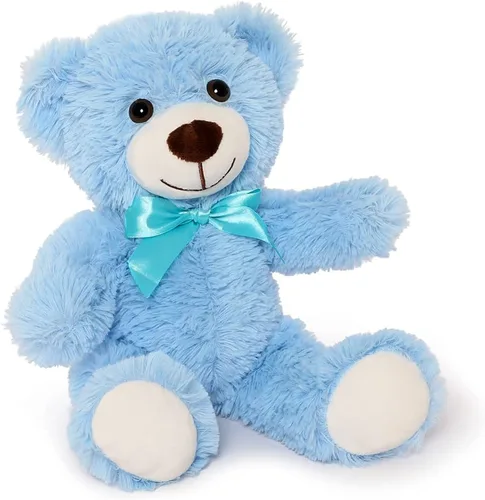 Miniatura 6 de MaoGoLan - Osos de peluche, paquete de 3 osos de peluche, regalo de cumpleaños o centro de mesa para niñas, 13.5 pulgadas Azul