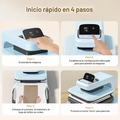 Miniatura 8 de HTVRONT Auto Heat Press 2 - Máquina de prensa de calor para camisetas con presión ajustable y mayor altura de calentamiento, se calienta rápido