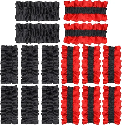 Newcotte 8 pares de 16 ligas rugientes de los años 20 para hombres, cinturón antideslizante, ligas de brazo para hombres y mujeres, disfraz de