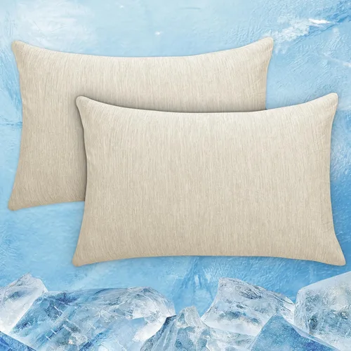 Miniatura 9 de CHOSHOME Fundas de almohada refrescantes con cremallera Fundas de almohada Q-Max > 0.45 con cremallera para personas que duermen con calor, suaves
