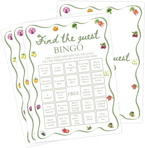 Miniatura 8 de Juegos de baby shower cultivados localmente, juego de bingo para bebés de Farmers Market para 30 invitados con tarjetas de juego, suministros