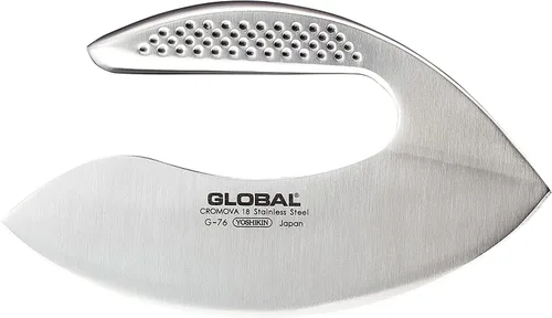 Global Picador de hierbas de 7 pulgadas, acero inoxidable japonés ligero, borde afilado, fabricado en Japón, G-76