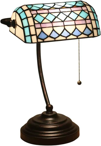 Miniatura 14 de Baroque Stained Glass Deskp with Pull Cswitch Style Bankerp for Liviroom Office Bedroom Antzinc Base Traditional Tablep for Bedside or Desk Use/I