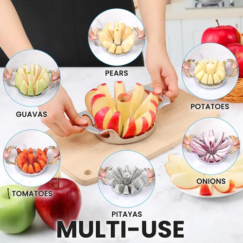 Miniatura 5 de AUBENR Rebanador de Manzana Extra Grande de 4.72 Pulgadas con 12 Cuchillas - Cortador de Manzana Profesional de Servicio Pesado - Herramienta
