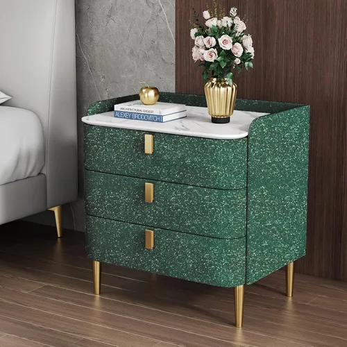 Miniatura 4 de Kitico Papel de contacto con purpurina verde – 17.7 x 78.7 pulgadas – Papel tapiz decorativo autoadhesivo brillante para gabinetes, muebles, papel