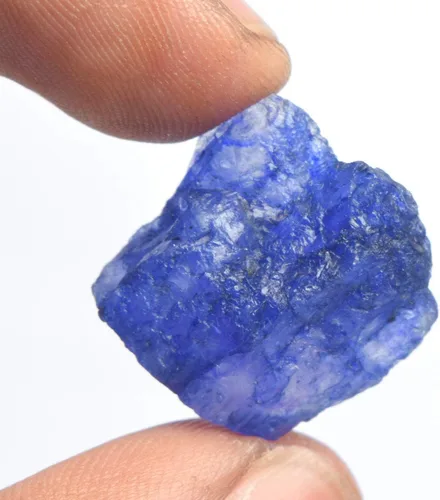 Miniatura 2 de GEMHUB Zafiro azul certificado Egl 20.00 Ct A grado natural Zafiro azul en bruto piedra preciosa para cabbing, Gema, azul