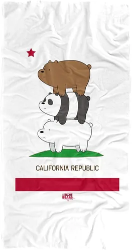 Miniatura 8 de LOGOVISION We Bare Bears Bear Stack - Toalla de playa con licencia oficial de 30 x 60 pulgadas Pila de osos