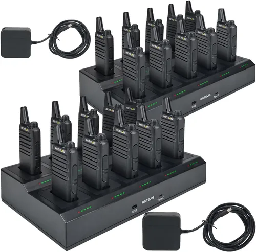 Miniatura 21 de Retevis RT22 Walkie Talkies Mini, radio bidireccional recargable de largo alcance, radio de 2 vías pequeña, VOX portátil, para negocios, negocios