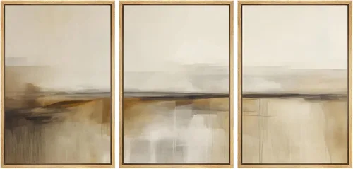 Miniatura 126 de SIGNFORD Impresión en Lienzo Enmarcado Conjunto de Arte de Pared Arte Abstracto Terroso en Tonos Marrón Profundo y Beige Arte Moderno Decorativo