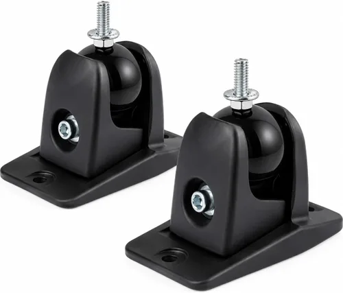 Jumbl SINSB7B ProGrip Ultra Soporte de Pared para Altavoz de Acero Inoxidable Negro, Par de 2 - Tamaño de Rosca: 1/4-20 - Soporta hasta 8 Libras |