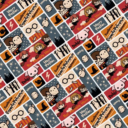 Miniatura 2 de GRAPHICS & MORE Rollos de papel de regalo con diseño de Chibi de Harry Potter