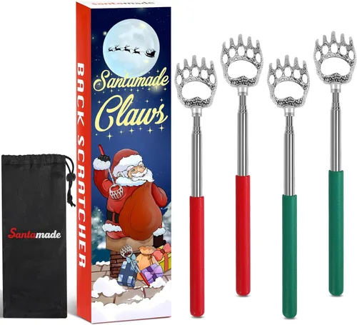 Paquete de 4 rascadores telescópicos de garra de oso, regalos geniales para hombres, mujeres, abuelos, abuelos, divertidos regalos de elefante