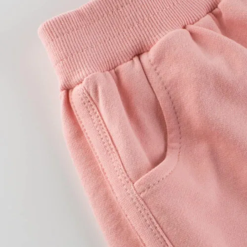 Miniatura 3 de Azalquat Toddler Girl Summer Knit Shorts with Pocket, 2 Pack Baby Pull-On Soft Active Shorts