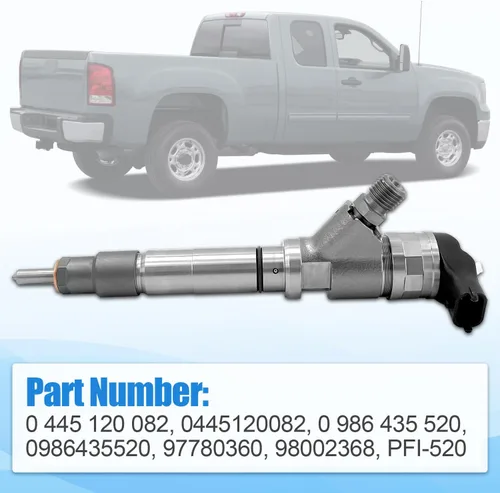 Miniatura 2 de 0445120082 Inyector de combustible para GMC Chevy 6.6L V8 LMM Duramax Diesel 2007-2010 Express 2500 3500 4500 Savana 2500 3500 4500 Silverado Sierra
