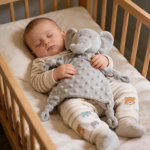 Miniatura 13 de CREVENT - Manta de felpa acogedora para bebé, mantita de seguridad con caras de animales para niños pequeños, regalo para bebés recién nacidos