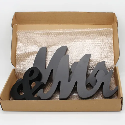 Miniatura 3 de Señales de Señor y Señora para decoración de mesa, letras de madera independientes para accesorios de fotos, decoración rústica de boda, regalo