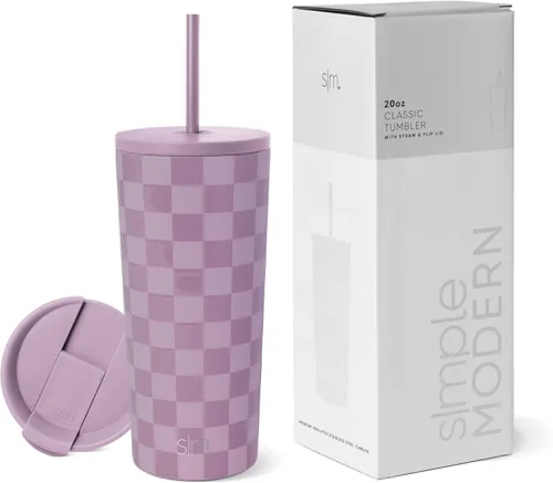 Miniatura 9 de Simple Modern- Vaso con aislamiento, c/tapa y pajilla Taza de viaje Botella de agua de ac. inox. reutilizable Unisex Colecc. Classic 24 oz