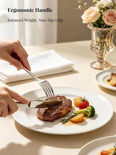 Miniatura 5 de Moderno juego de cubiertos para 4 cubiertos de alta calidad, 20 piezas, acero inoxidable 18/10, pulido con buen peso, utensilios para la cocina