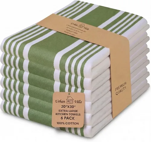 Miniatura 107 de Urban Villa Toallas de cocina 100% algodón, paquete de 6, altamente absorbentes, de secado rápido, súper suaves, de primera calidad, para cocina