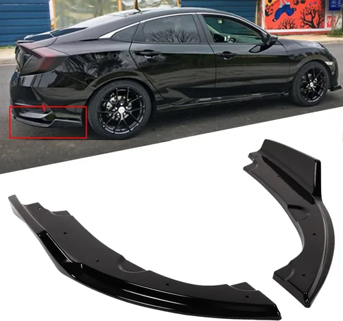 Miniatura 31 de SCITOO Kit de faldas laterales negras brillantes para carrocería de coche, 31 x 4 x 3 pulgadas, se adapta a falda lateral universal de ABS