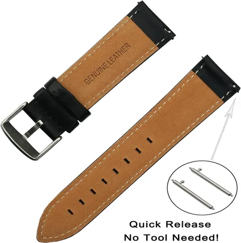 Miniatura 5 de OTOPO Correas clásicas para Galaxy Watch 4/6 de 1.850 in, 1.811 in, 1.693 in, 1.654 in, reloj 7 6 5 4 FE Band 40 1.732 in/Garmin Vivoactive 3/5