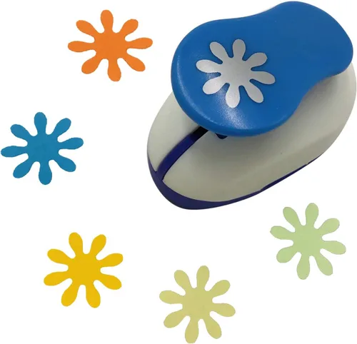 Miniatura 3 de Juego de 3 piezas de crisantemo (5/8 pulgadas + 1 pulgada + 1.5 pulgadas) para manualidades, juego de punzones de papel de crisantemo para álbumes