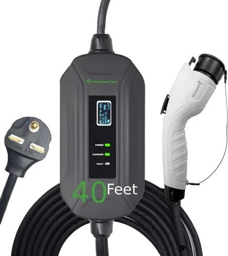 Miniatura 13 de PRIMECOM - Cargador de vehículo eléctrico de nivel 2 (EV) (220 V/240 voltios, 16 amperios), cargador portátil EVSE inteligente para automóvil, 30