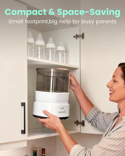 Miniatura 9 de Esterilizador y secadora de biberones, esterilizador eléctrico compacto para biberones (Esterilizador de Biberones), desinfectante de biberones