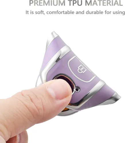 Miniatura 6 de OFFCURVE Funda de llavero para Mazda - Protector completo de TPU suave, apto para Mazda 2-9, CX3-CX9, Atenza, Axela, MX5, morado