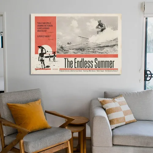 Miniatura 6 de Póster de película retro de verano infinito, pintura en lienzo, póster de arte de pared para dormitorio, sala de estar, decoración de 16 x 24