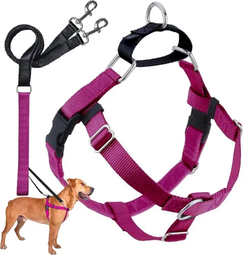 Miniatura 11 de 2 Hounds Design - Arnés para perro (libertad sin tirar), control ajustable, suave y cómodo para pasear perros fácilmente, para perros pequeños, Azul