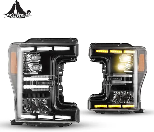 Miniatura 8 de Conjunto de faros delanteros para Ford F250, F350, F450, F550, F550 2017, 2018, 2019, 2020, con modos de iluminación LED funcionales, DRL, reemplazo
