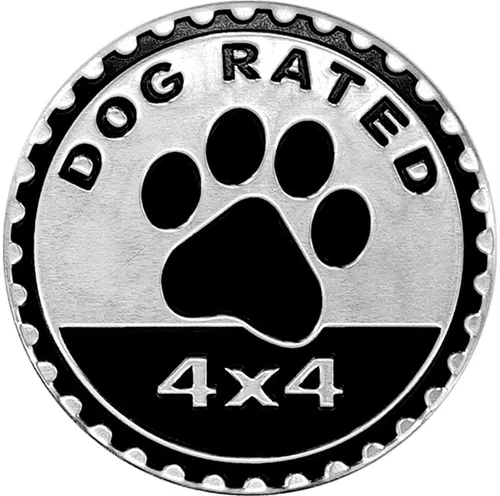 Emblema de automóvil con clasificación para perros, insignia automotriz de metal 4 x 4, emblemas de insignias de automóvil de metal 3D, emblema