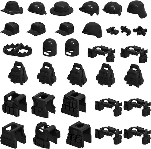 Miniatura 17 de Paquete de armas militares, 24 piezas de accesorios del Reino Unido, kits de juguetes, equipo del ejército, armas de la Segunda Guerra Mundial